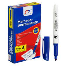 Marcador Permante Fast  P/Fina Azul