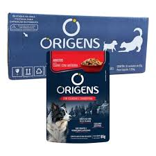 Sache origens caes adulto (CARNE/ABOBORA) 18X85G