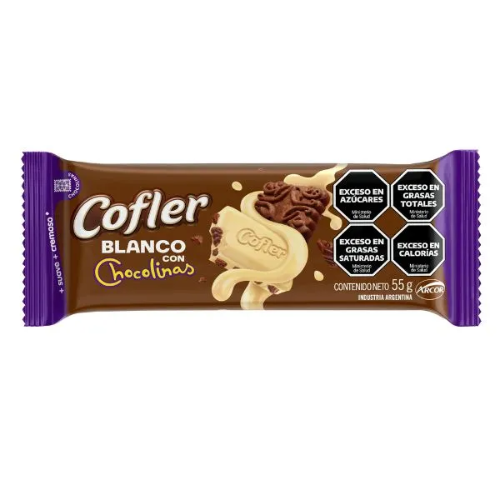 CHOCOLATE COFLER MACIZO CHOCOLINAS 55GR