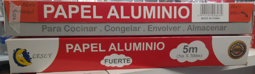 Papel aluminio de 5 m