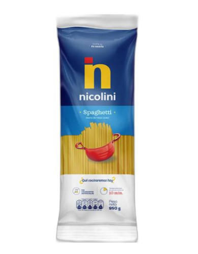 Fideos nicolini spaghetti 500gr