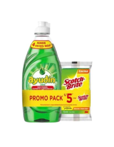 Ayudin liquido 215ml esponja multiuso