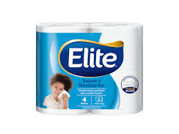 Papel higienico Elite Doble hoja resistente al agua celeste 4und