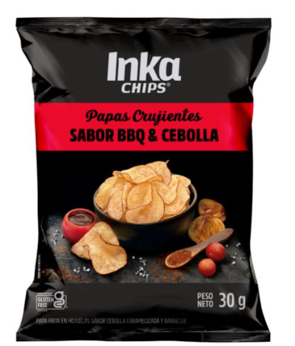 Inka chips papas crujientes sabor bbq & cebolla 30gr