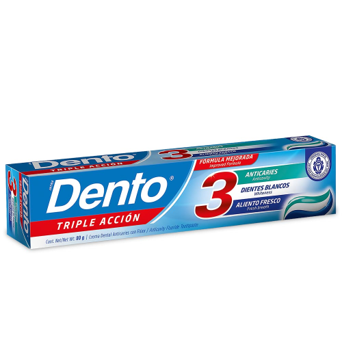 Pasta dental dento triple accion 80gr
