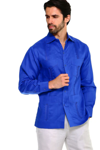 Chacabanas de lino guayabera mojito collection rblue M5003