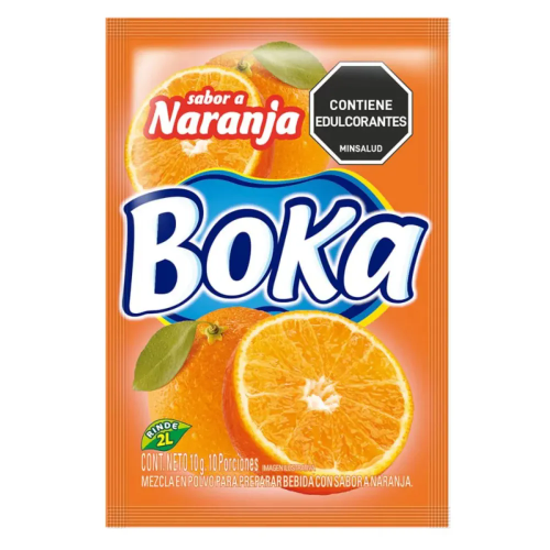 Boka Polvo Para Bebidas Naranja 10 g
