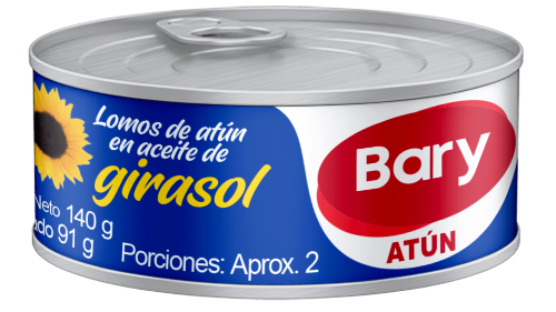 Bary Lomos de Atún en Aceite de Girasol Natural Lata 140 g