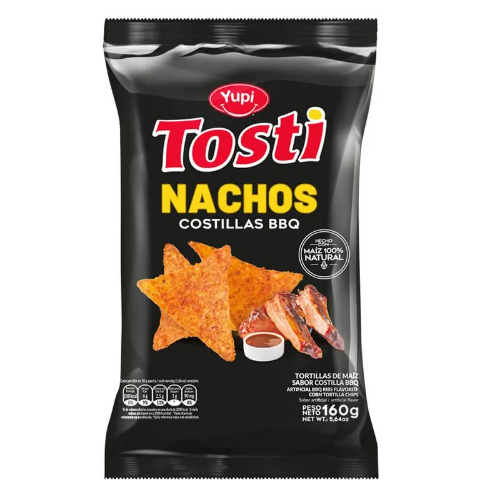 Tosti Nachos Costillas Bbq Bolsa 28 g