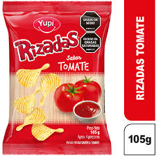 Yupi Rizadas Papas Fritas Tomate Bolsa 105 g