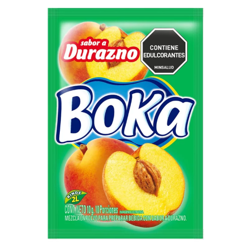 Boka Polvo Para Bebidas Durazno Sobre 10 g