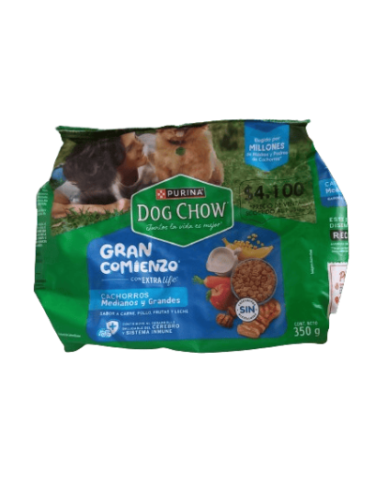 Dos Chow Extra Life Alim. Para Cachorros Medianos y Grandes Bolsa 350 g