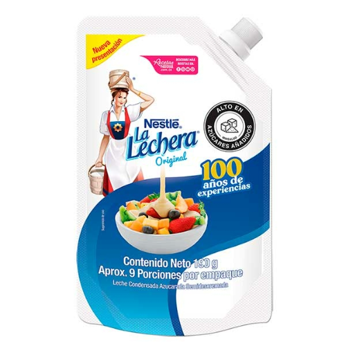 Leche Condensada La Lechera Doypack de 190 g
