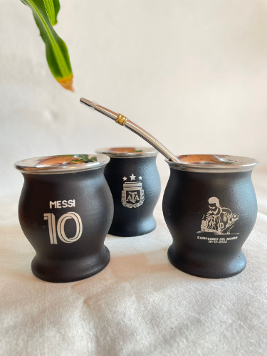 Mate acero inox grabado