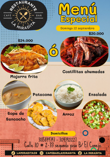Almuerzo especial costillas