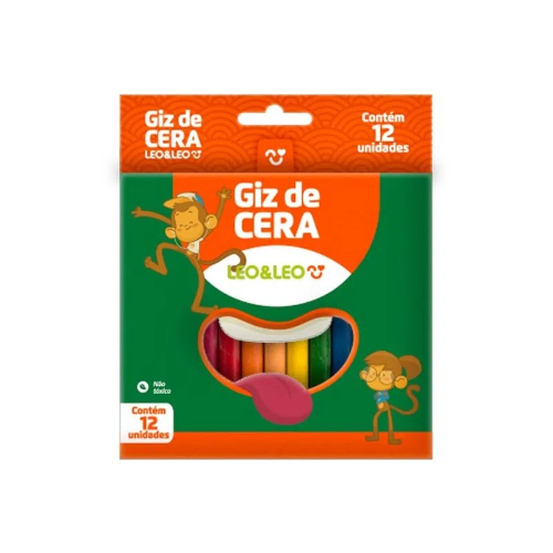 GIZ DE CERA FINO - 12 CORES - LEOELEO