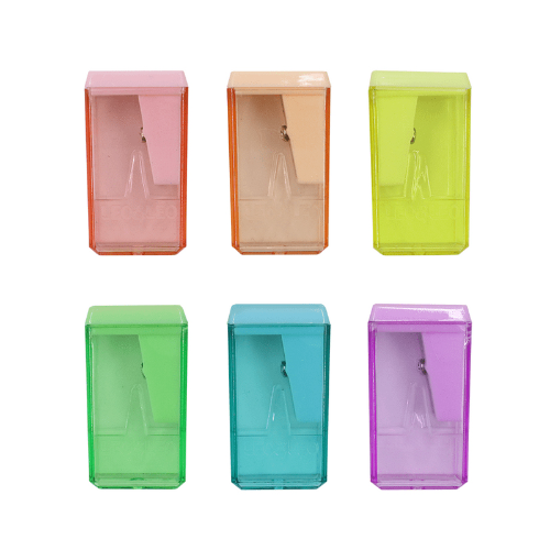 APONTADOR EM BLOCO COM COM DEPÓSITO RETANGULAR - 4CM - PASTEL TEND - LEOELEO