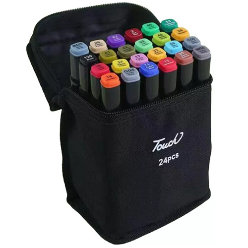 CANETA MARCADOR PONTA DUPLA - TOUCH - 24 CORES