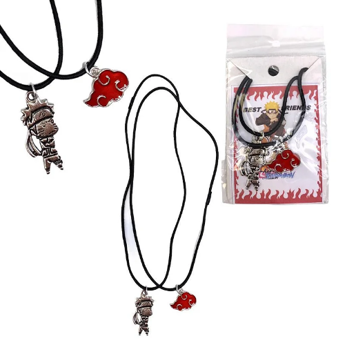 COLAR AMIZADE NARUTO E NUVEM AKATSUKI