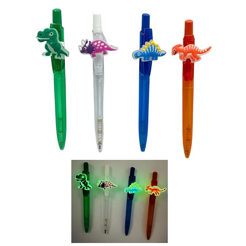 CANETA ESFEROGRÁFICA DINOS FOSFORESCENTES