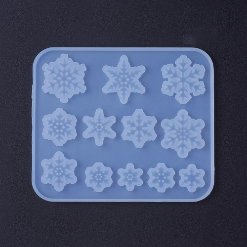 Molde de silicón pequeños copos de nieve