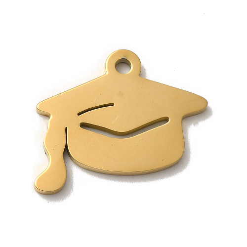 Dije acero graduación dorado