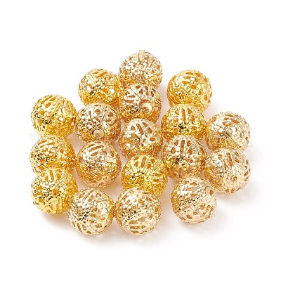 Paq 10und Balin Filigrana dorado 8mm