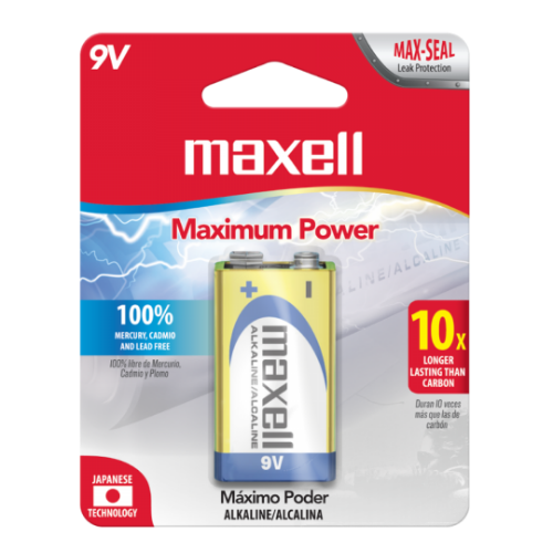 Batería cuadrada Maxell 9v