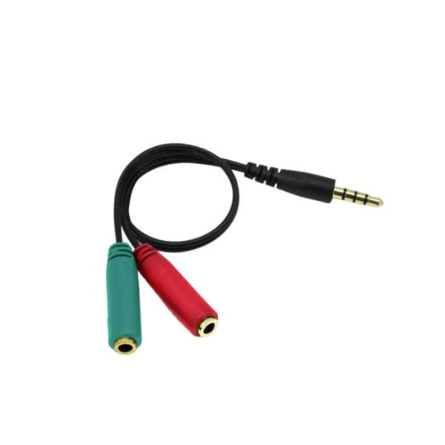 Splitter de audio y microfono 3.5mm 1M/2H FC-001