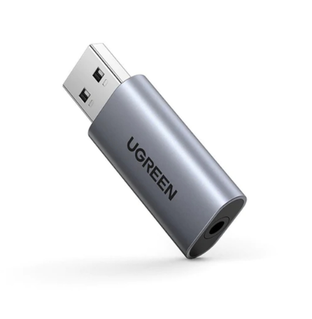 Adaptador de sonido USB tipo A a AUX 3.5mm UGREEN 80864