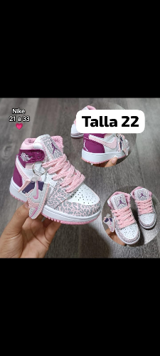 tenis de bota rosados niña
