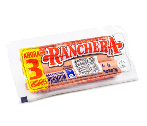 Salchicha ranchera x3 75gr