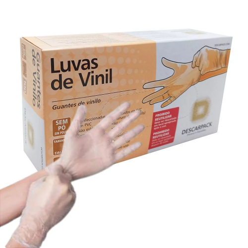 Luvas de Vinil Descarpack (Par)