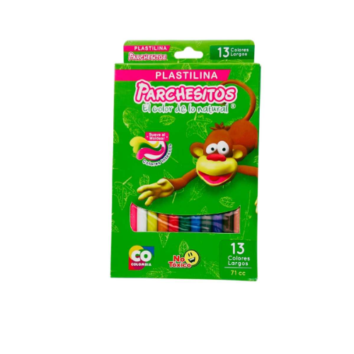 PLASTILINA PARCHESITOS 13 COL LARGA