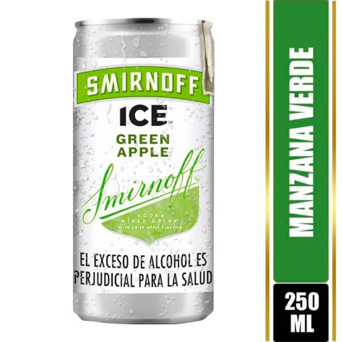 SMIRNOFF ice green apple x250 ml