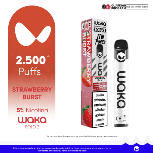 waka strawberry burst 2500puff