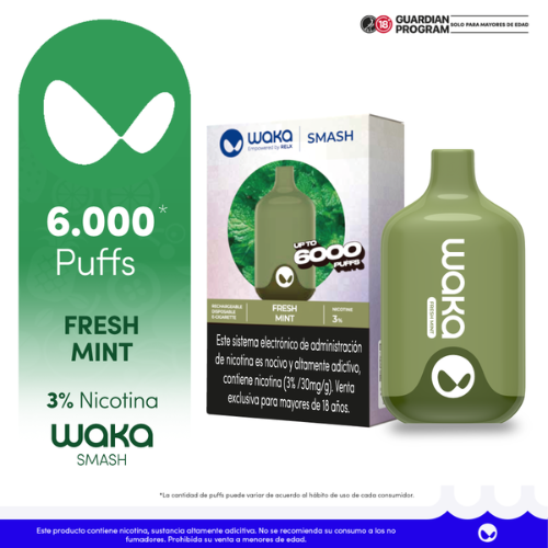 waka fresh mint 6 mill puff