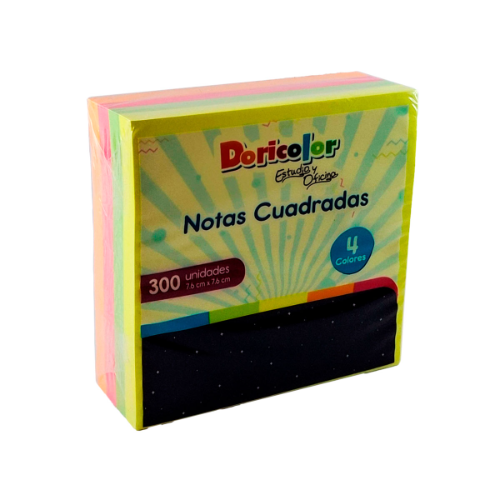 doricolor notas cuadradas 4 colores 300uni