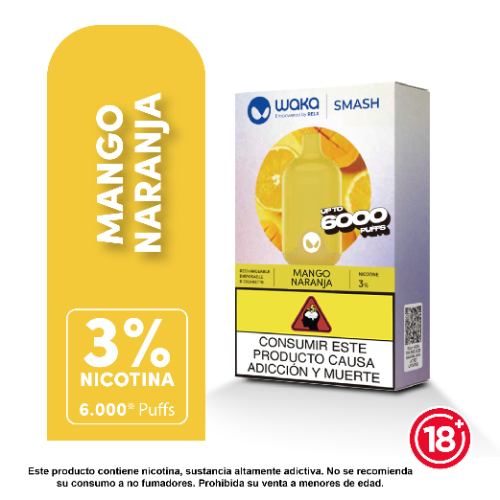 Dispositivo Desechable Waka Mango Orange 30mg 6MIL PUFF