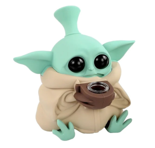 Baby Yoda Star Wars Mini Bong Pipa Silicon