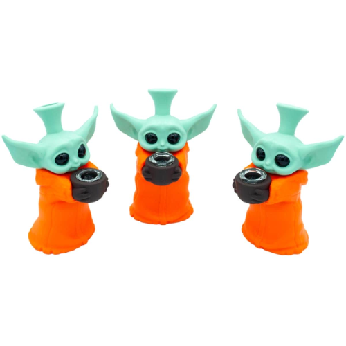 Baby Yoda Star Wars largo Bong Pipa Silicon