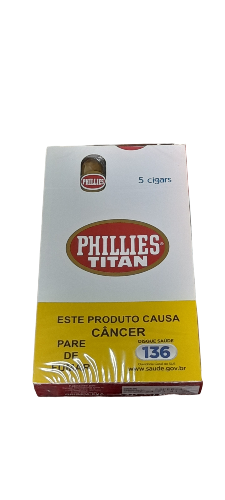 Charuto phillies titan 5un tradicional