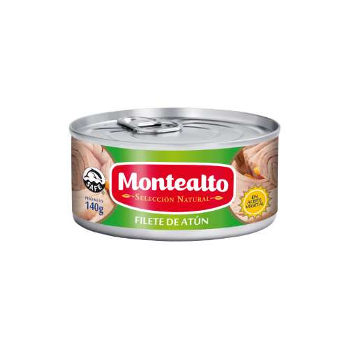FILETE DE ATUN EN ACEITE VEGETAL MONTEALTO 140 GR