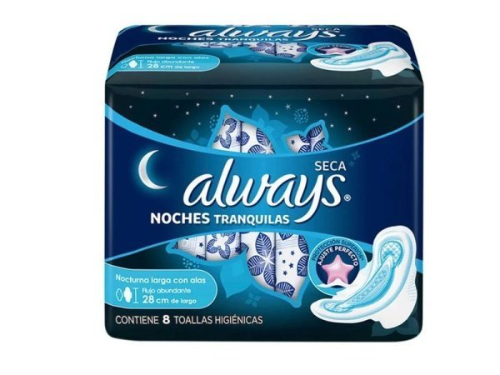 Always Toalla Higiénica Nocturna Larga 8Und