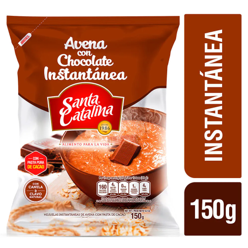 Avena Con Chocolate Instantáneo Santa Catalina Bolsa 150 g