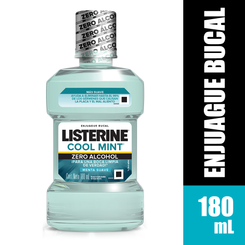 ENJUAGUE BUCAL LISTERINE ANTICARIES ZERO - FRASCO 180ML