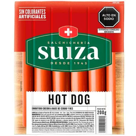 Hot dog con pollo SUIZA