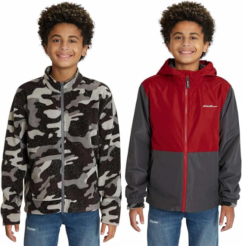 EDDIE BAUER CHUMPA 3-EN 1 IMPERMIABLE COLOR ROJA DE NIÑO TALLA 5/6