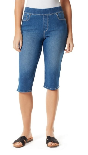 Gloria Vanderbilt 0004 Short de Lona Azul 4