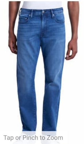 CHAPS PANTALON T/38X32 DE LONA SLIM STRAIGHT AZUL CLARO TALLA 38*32